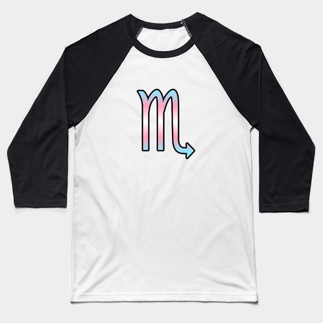 Scorpio Trans Pride Symbol Baseball T-Shirt by SillyStarlight